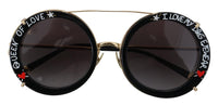 Thumbnail for Elegant Black Gold Gradient Sunglasses