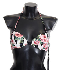 Thumbnail for Chic Rose Print Bikini Top for Elegant Beach Days