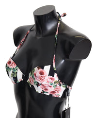 Thumbnail for Chic Rose Print Bikini Top for Elegant Beach Days