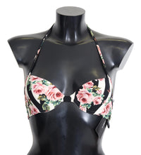 Thumbnail for Elegant Rose Print Bikini Top