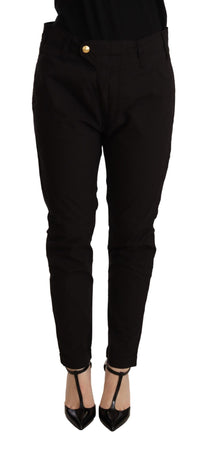 Thumbnail for Black Mid Waist BAGGY Fit Skinny Trouser