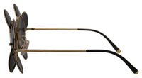 Thumbnail for Chic Floral-Formed Black and Gold Sunglasses