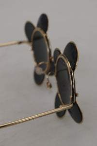 Thumbnail for Chic Floral-Formed Black and Gold Sunglasses