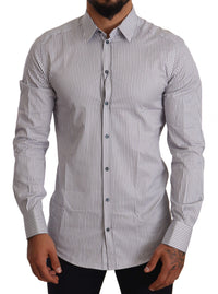 Thumbnail for Elegant Slim Fit Striped Cotton Shirt