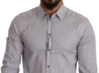 Thumbnail for Elegant Slim Fit Striped Cotton Shirt