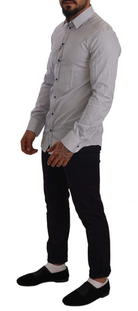 Thumbnail for Elegant Slim Fit Striped Cotton Shirt
