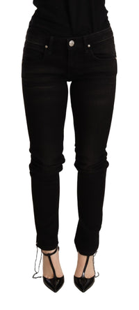 Thumbnail for Black Low Waist Skinny Denim Trouser