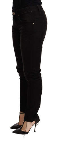 Thumbnail for Black Low Waist Skinny Denim Trouser