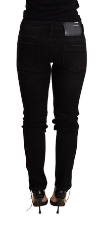 Thumbnail for Black Low Waist Skinny Denim Trouser