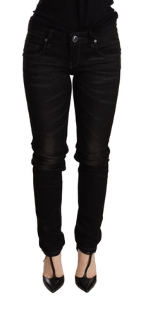 Thumbnail for Black Low Waist Skinny Denim Trouser