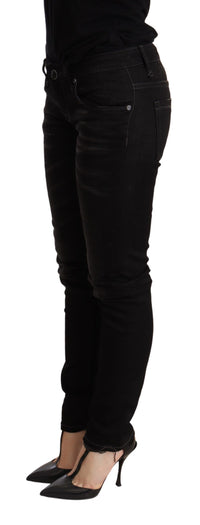 Thumbnail for Black Low Waist Skinny Denim Trouser