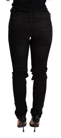 Thumbnail for Black Low Waist Skinny Denim Trouser