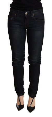 Thumbnail for Blue Washed Low Waist Skinny Denim Trouser