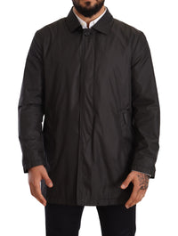 Thumbnail for Elegant Black Trench Coat for Sophisticated Men