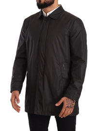 Thumbnail for Elegant Black Trench Coat for Sophisticated Men
