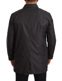 Thumbnail for Elegant Black Trench Coat for Sophisticated Men