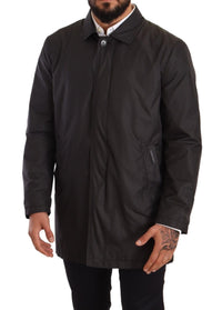 Thumbnail for Elegant Black Trench Coat for Sophisticated Men