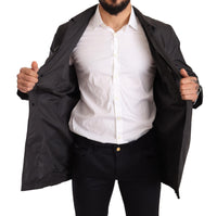 Thumbnail for Elegant Black Trench Coat for Sophisticated Men