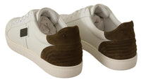 Thumbnail for White Suede Leather Mens Low Tops Sneakers