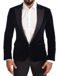 Thumbnail for Elegant Two-Piece Velvet Suit in Blue
