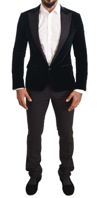 Thumbnail for Elegant Two-Piece Velvet Suit in Blue
