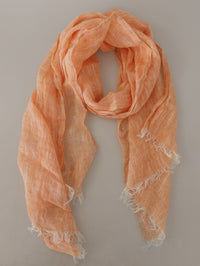 Thumbnail for Elegant Peach Linen Scarf