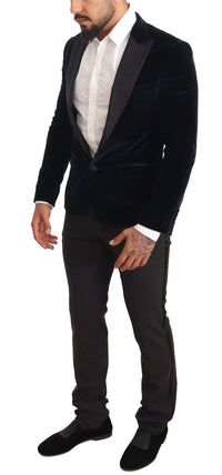 Thumbnail for Elegant Two-Piece Velvet Suit in Blue