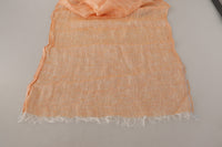 Thumbnail for Elegant Peach Linen Scarf