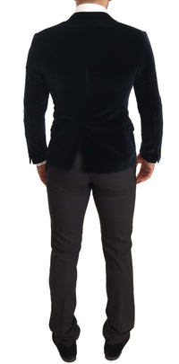 Thumbnail for Elegant Two-Piece Velvet Suit in Blue