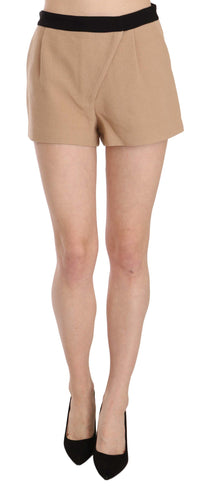 Thumbnail for Chic Beige Mid Waist Mini Shorts