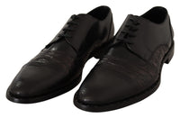 Thumbnail for Elegant Black Derby Oxford Wingtips