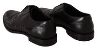 Thumbnail for Elegant Black Derby Oxford Wingtips