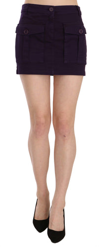 Thumbnail for Elegant Purple High-Waist A-Line Mini Skirt