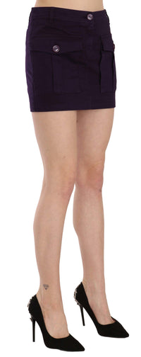 Thumbnail for Elegant Purple High-Waist A-Line Mini Skirt