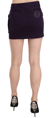 Thumbnail for Elegant Purple High-Waist A-Line Mini Skirt