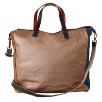 Thumbnail for Multicolor Leather Shoulder Tote Bag