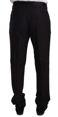 Thumbnail for Elegant Black Skinny Tuxedo Trousers