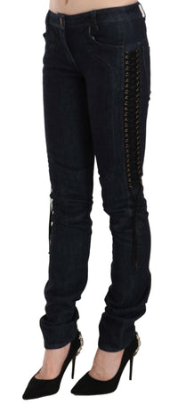 Thumbnail for Elegant Low Waist Skinny Trousers