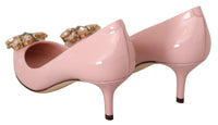 Thumbnail for Crystal Embellished Patent Leather Pumps