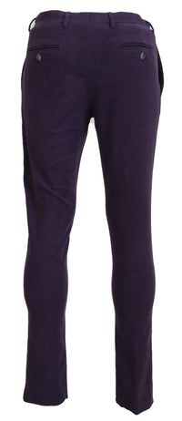 Thumbnail for Elegant Purple Cotton Trousers