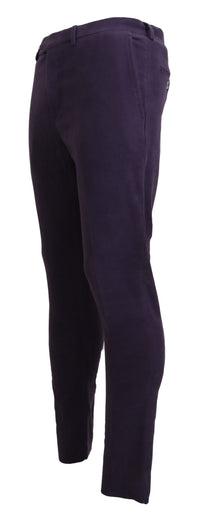 Thumbnail for Elegant Purple Cotton Trousers