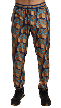 Thumbnail for Elegant Silk Jogger Pants with Vibrant Print