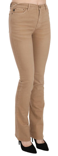 Thumbnail for Chic Brown Mid Waist Skinny Trousers