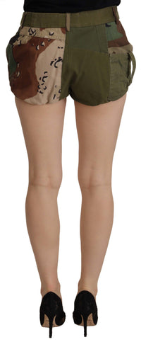 Thumbnail for Army Green High-Waist Hot Pants