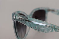 Thumbnail for Elegant Blue Lace-Crystal Sunglasses