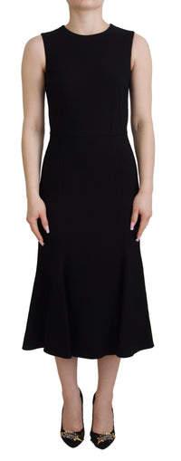 Thumbnail for Elegant Fit and Flare Black Sheath Dress