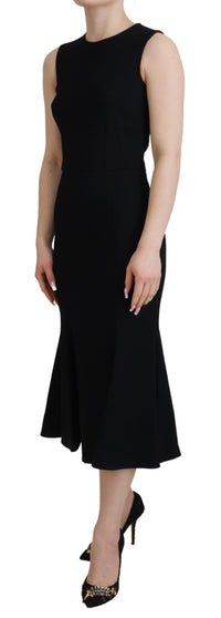 Thumbnail for Elegant Fit and Flare Black Sheath Dress