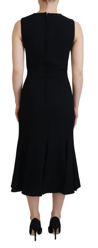 Thumbnail for Elegant Fit and Flare Black Sheath Dress