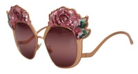 Thumbnail for Chic Rose Sequin Embroidered Sunglasses