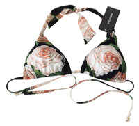 Thumbnail for Elegant Floral Print Bikini Top